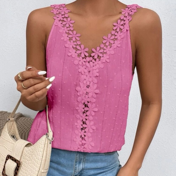 Mustard yellow Swiss dot lace detail blouse - Picture 9 of 15